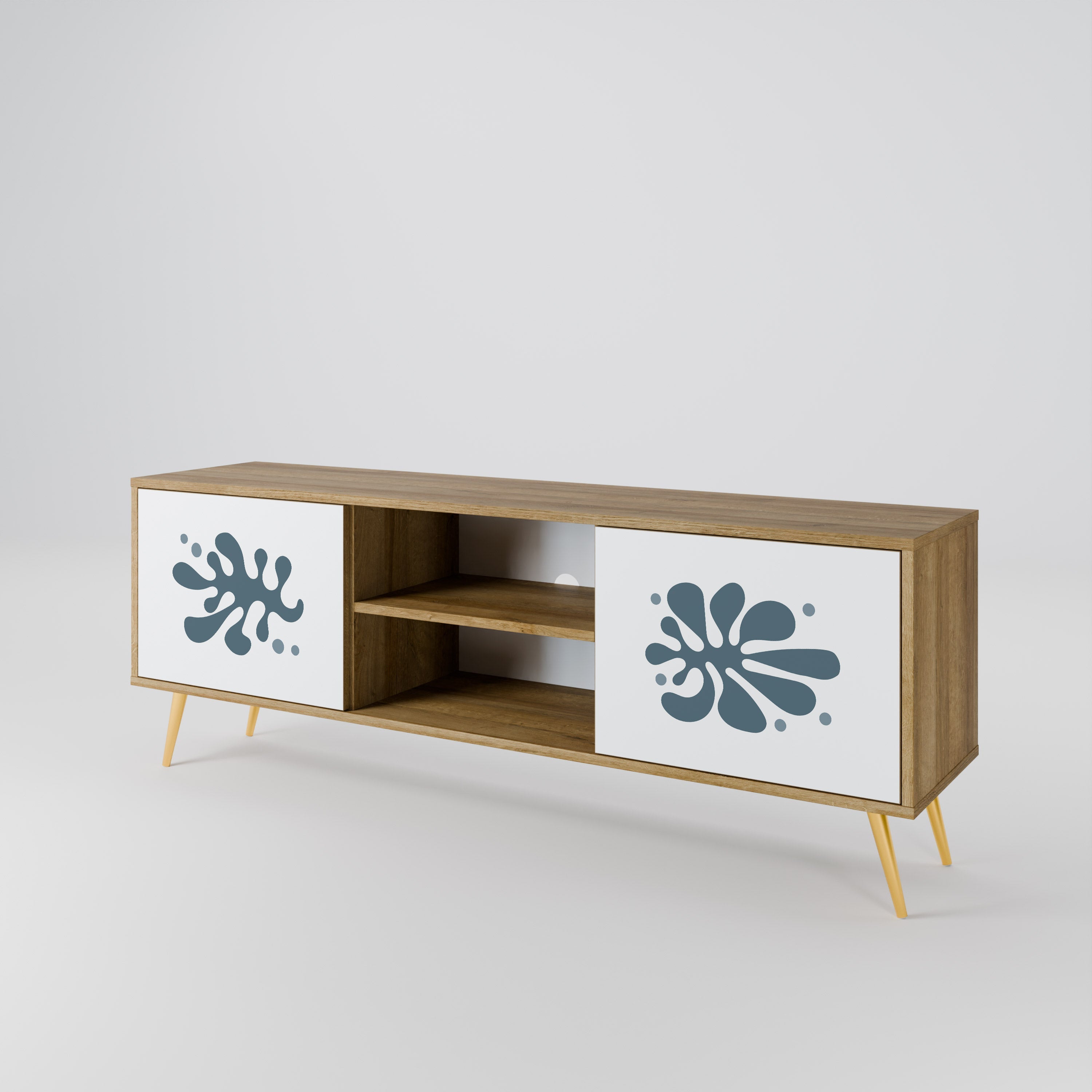WONDERLAND VEGETATION 2-Door TV Stand in Oak Effect