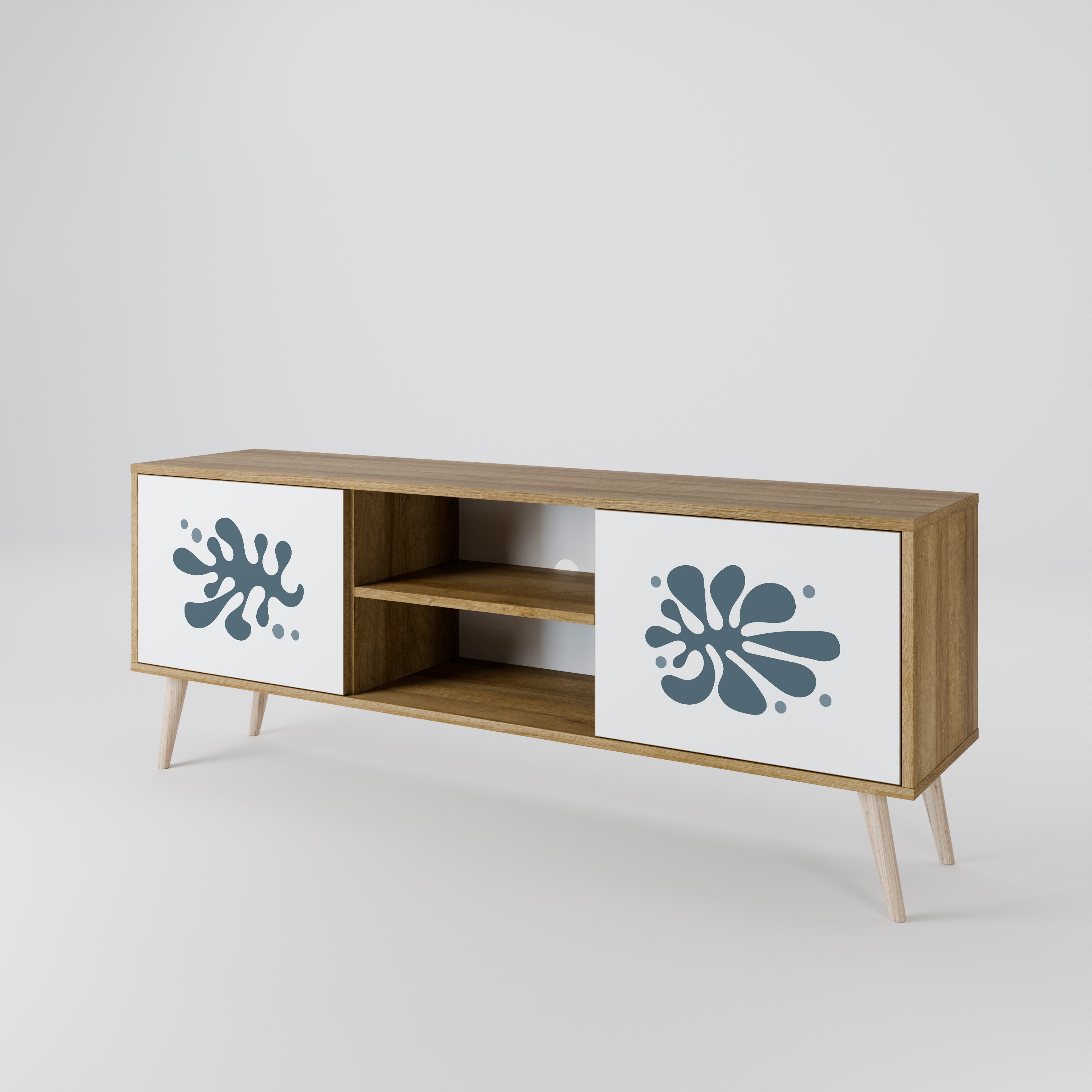 WONDERLAND VEGETATION 2-Door TV Stand in Oak Effect