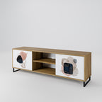 COLORFUL SHAPES Móvel de TV com 2 Portas em Efeito Carvalho