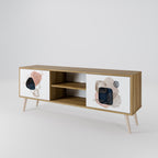 COLORFUL SHAPES Móvel de TV com 2 Portas em Efeito Carvalho