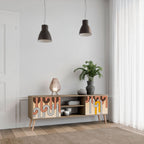 COLORFUL STRINGS Móvel de TV com 2 Portas em Efeito Carvalho