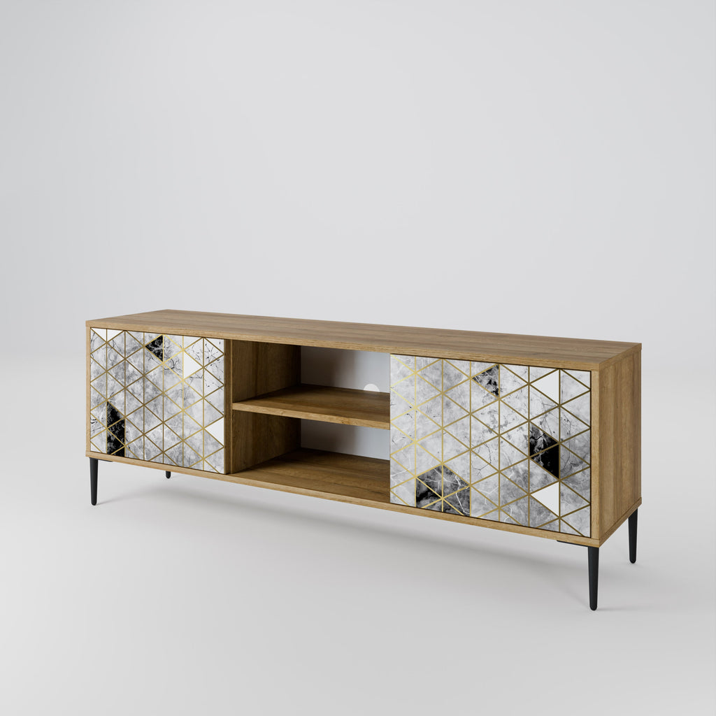 ASHEN ARIA 2-Door TV Stand in Oak Effect