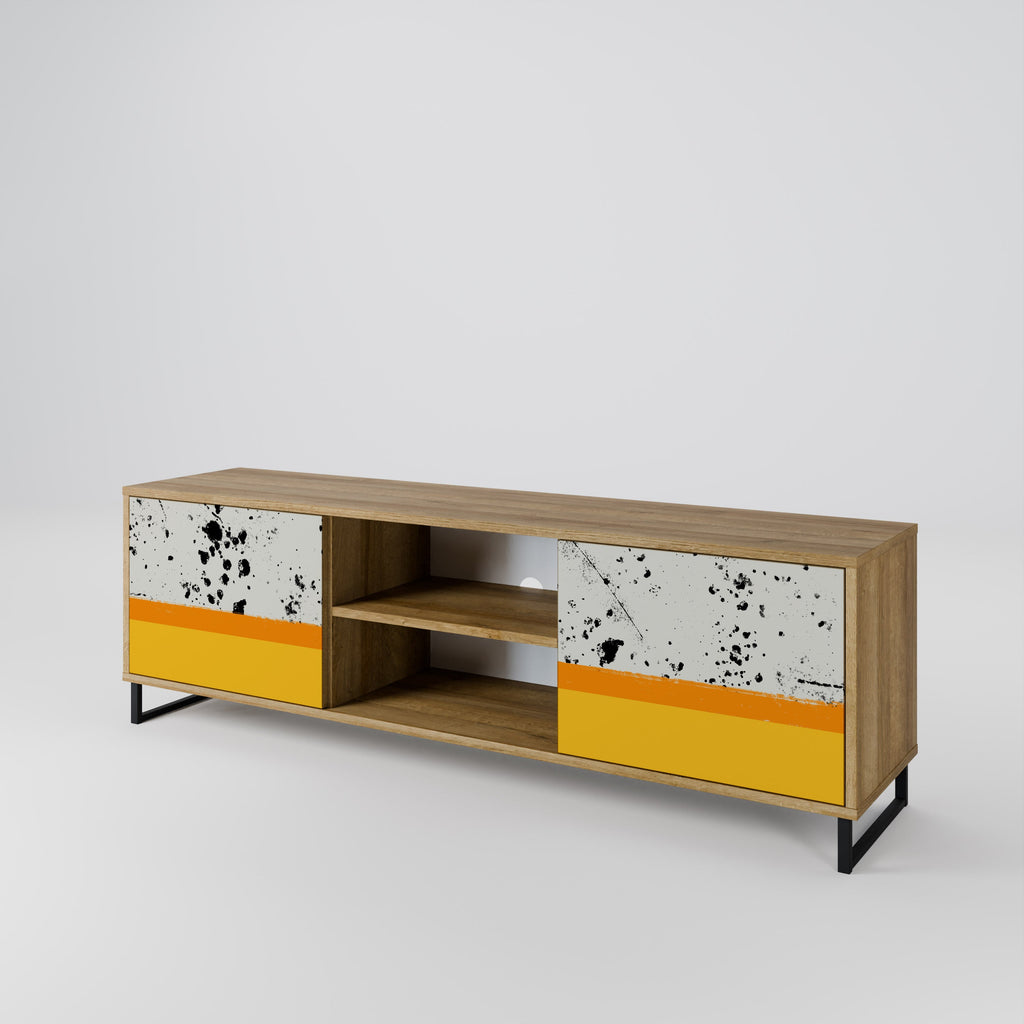 DYED BY ORANGE Móvel de TV com 2 Portas em Efeito Carvalho