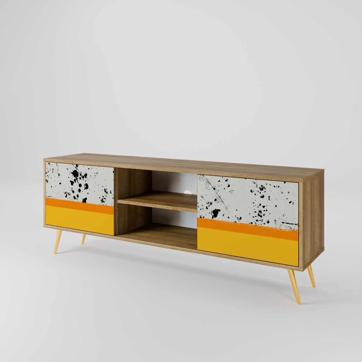 DYED BY ORANGE 2-Door TV Cabinet