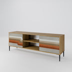 PECULIAR TRAIL 2-Door TV Stand in Oak Effect