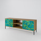 NOSTALGIC MEMORIES 2-Door TV Stand in Oak Effect