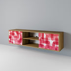 KALEIDOSCOPIC CUBISM 2-Door TV Stand in Oak Effect