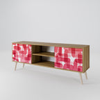 KALEIDOSCOPIC CUBISM 2-Door TV Stand in Oak Effect