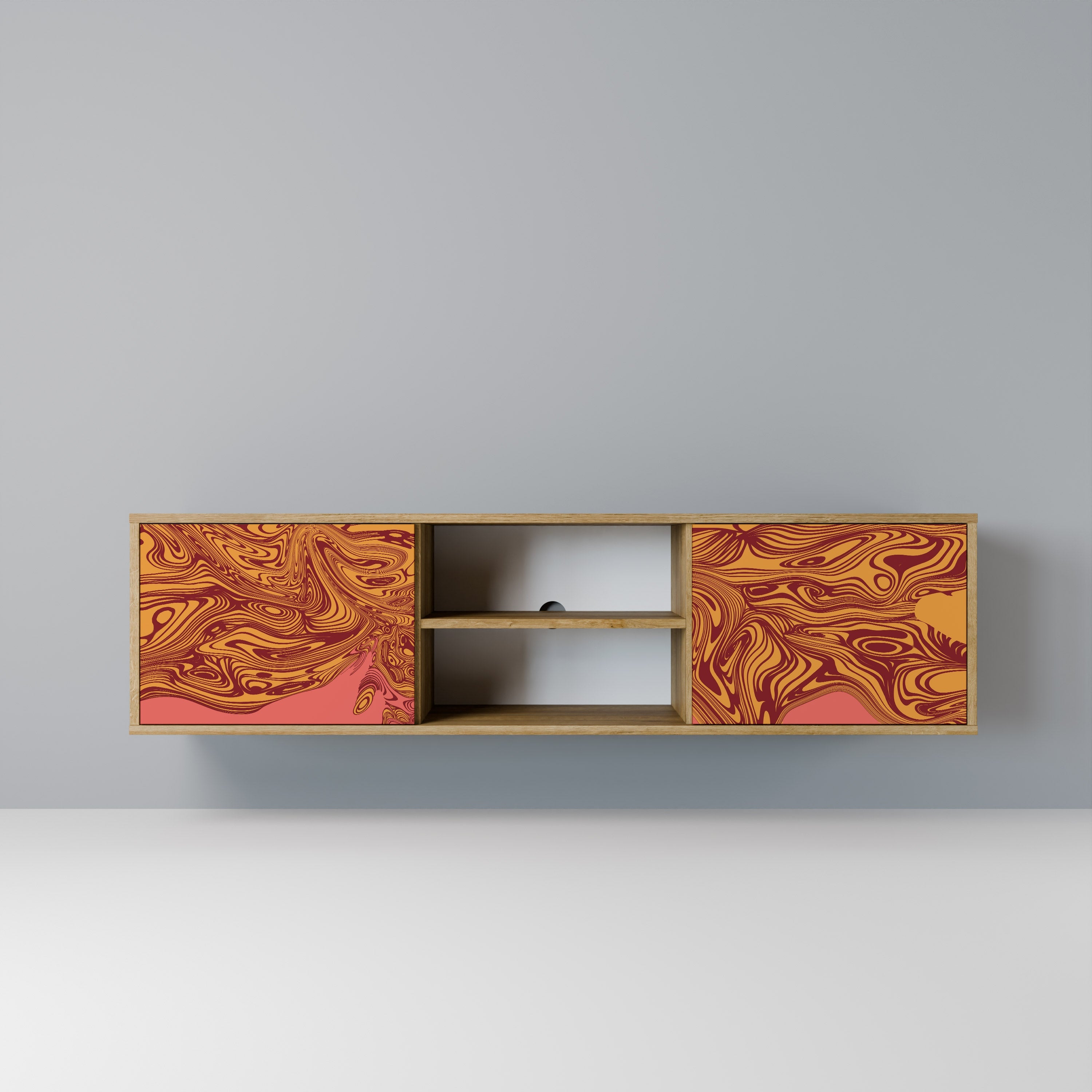 FLOATING THOUGHTS 2-Door TV Stand in Oak Effect