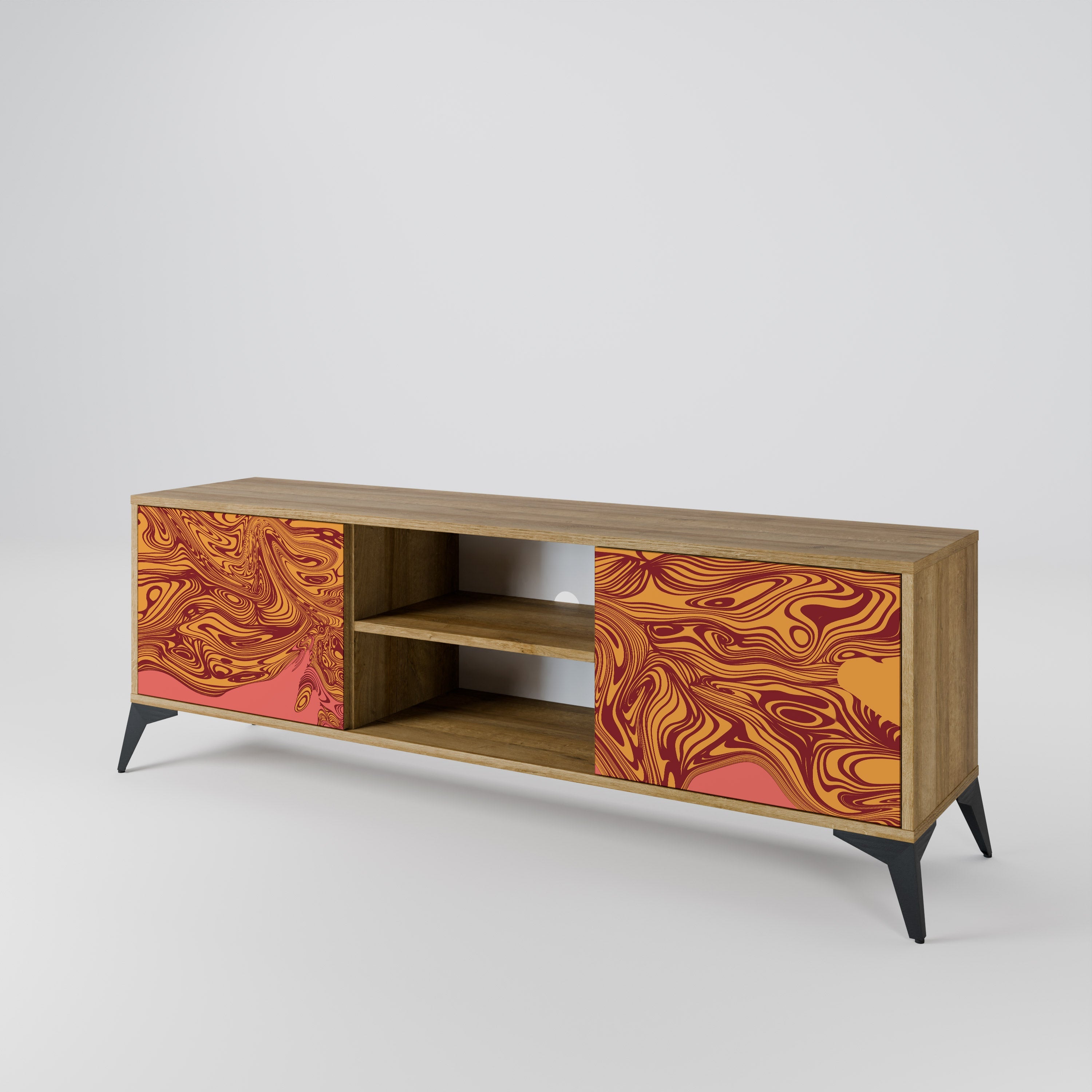 FLOATING THOUGHTS 2-Door TV Stand in Oak Effect
