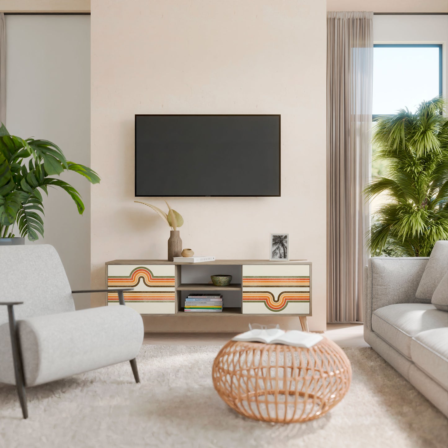 EXCEPTIONAL STREAM 2-Door TV Cabinet