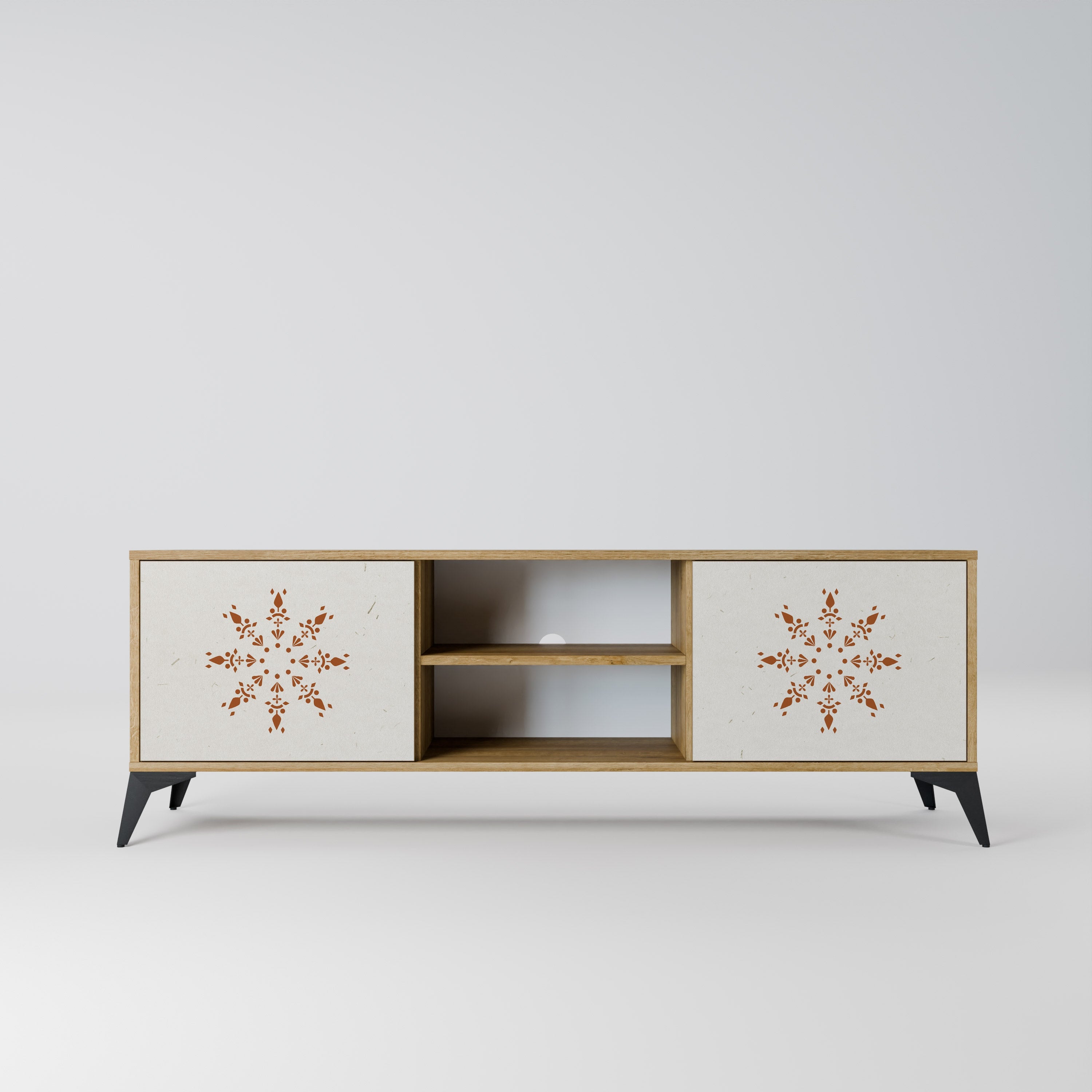 DAILY HARMONY 2-Door TV Stand in Oak Effect