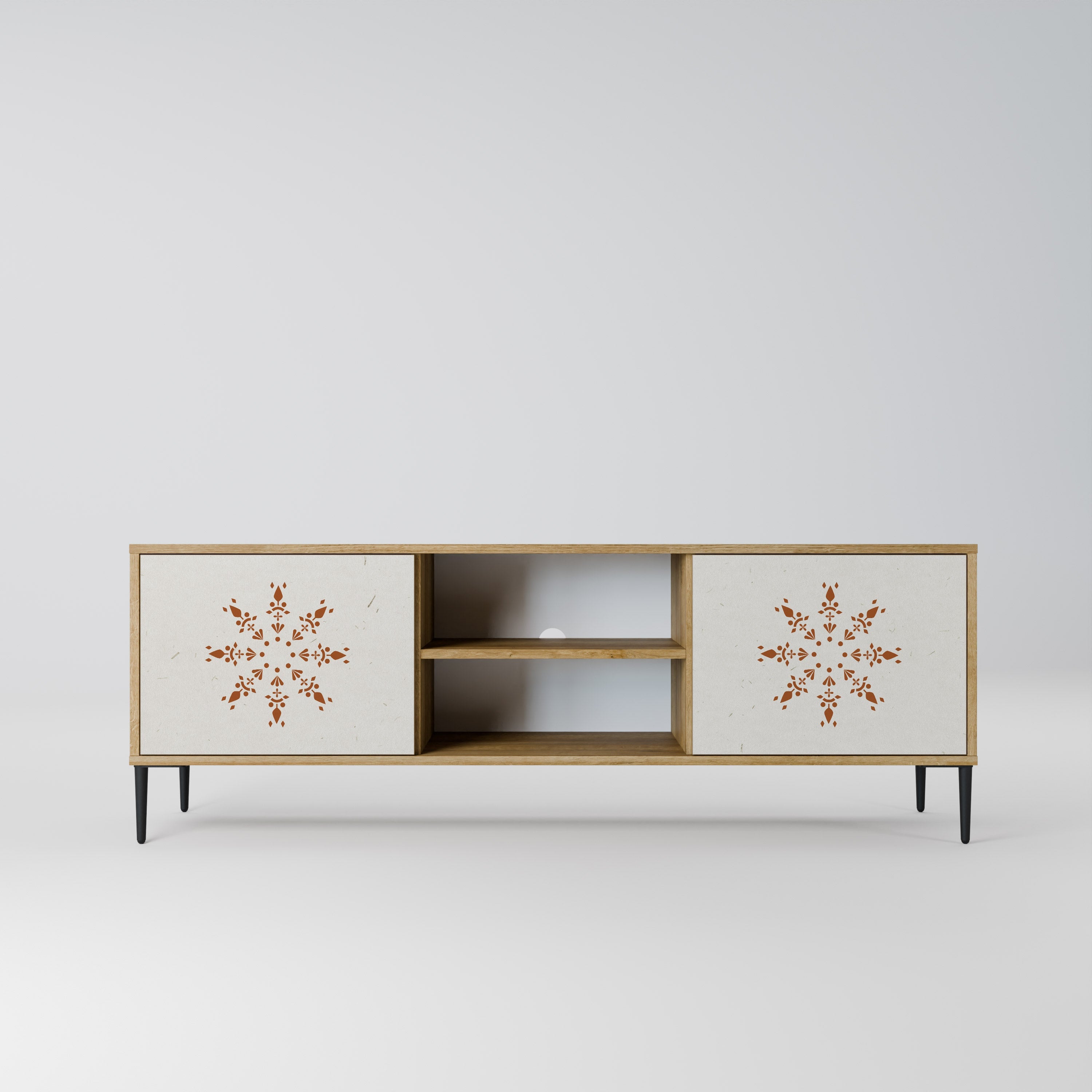 DAILY HARMONY 2-Door TV Stand in Oak Effect