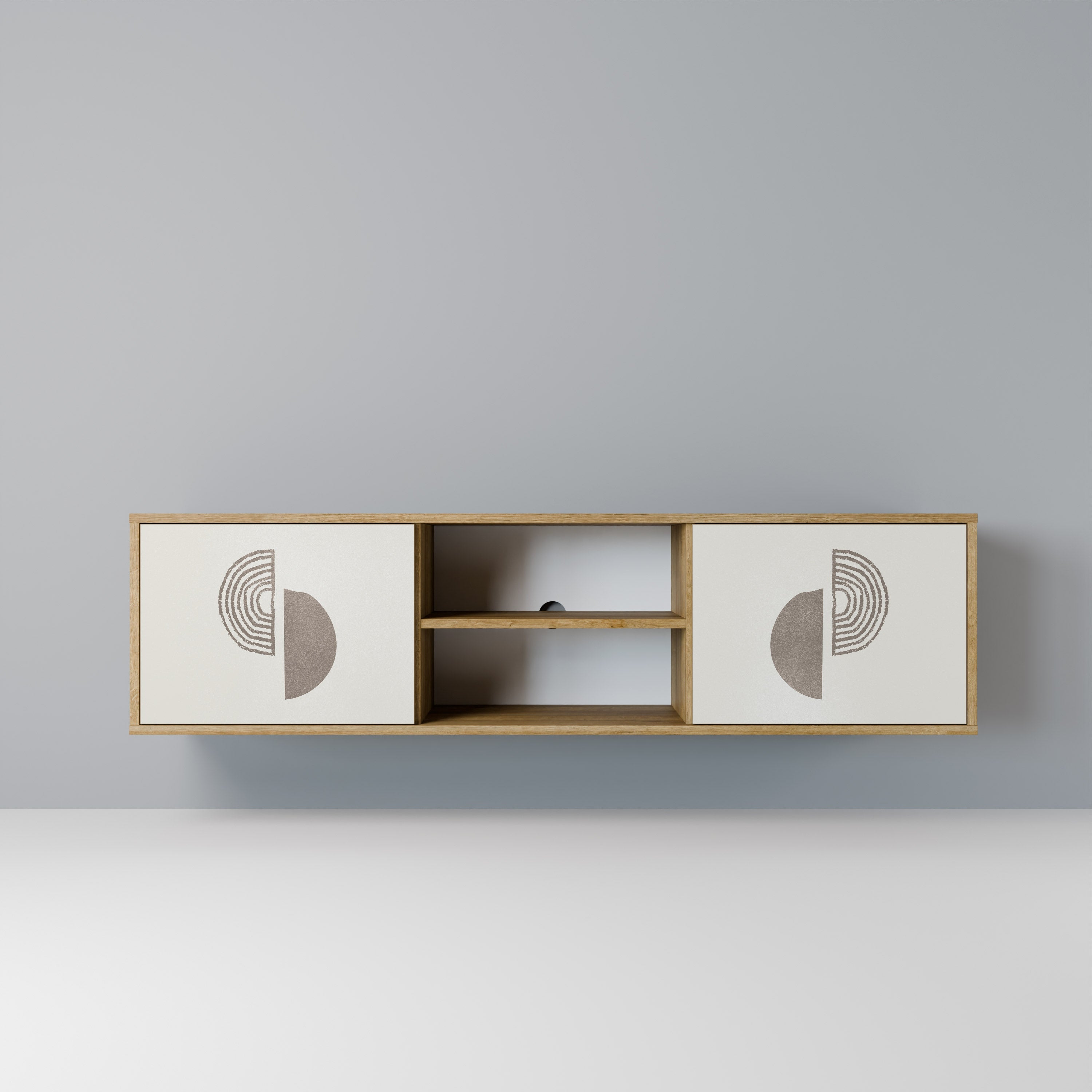 HARMONY ESSENCE Móvel de TV com 2 Portas em Efeito Carvalho