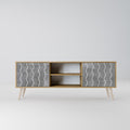 WAVES OF CONCRETE 2-Door TV Stand in Oak Effect