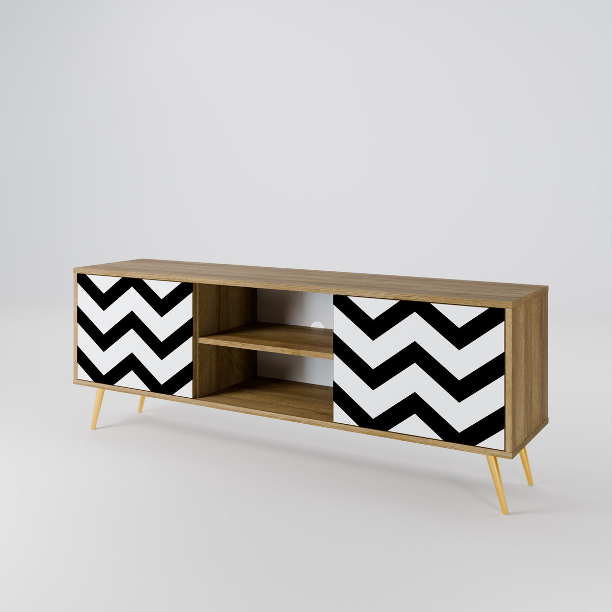 CLASSIC ZIG ZAG Móvel de TV de 2 Portas