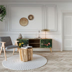 VIRGIN FOREST WITH SUNSET Móvel de TV com 2 Portas em Efeito Carvalho