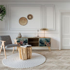 HEAVENLY BLOOM Móvel de TV com 2 Portas em Efeito Carvalho