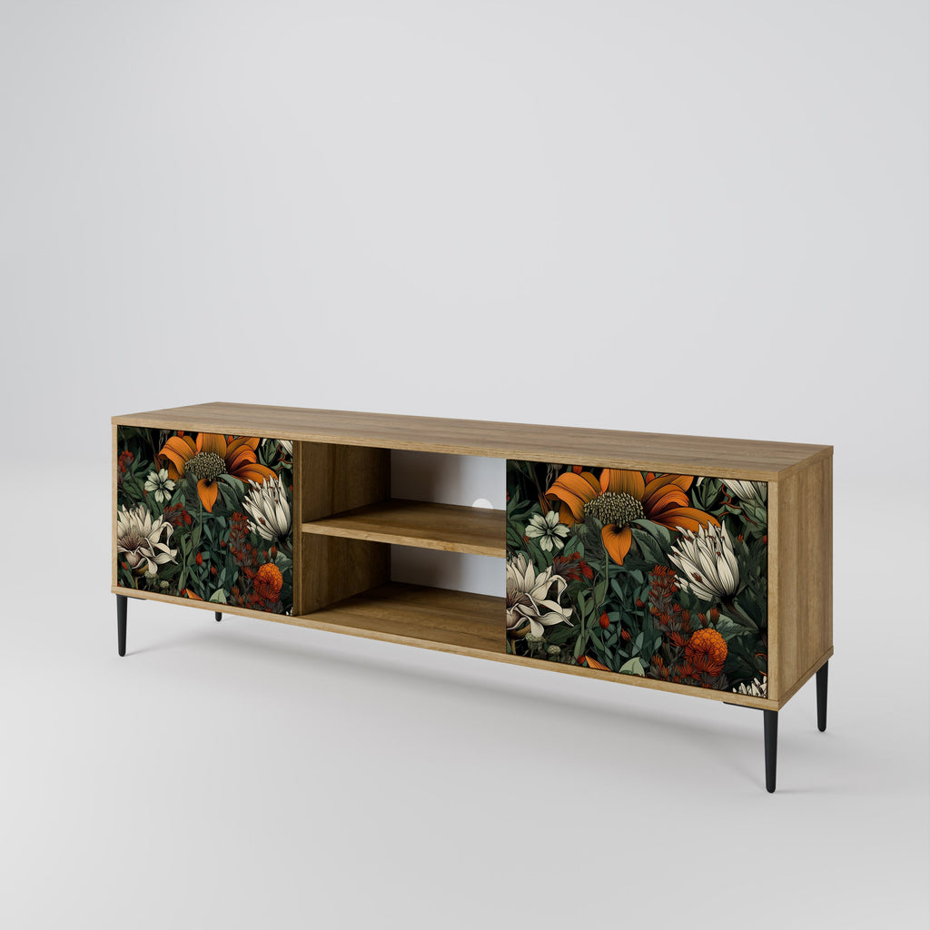 MIDNIGHT SPROUT 2-Door TV Stand in Oak Effect