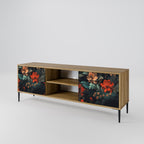 IMAGINARY BLOSSOM 2-Door TV Stand in Oak Effect