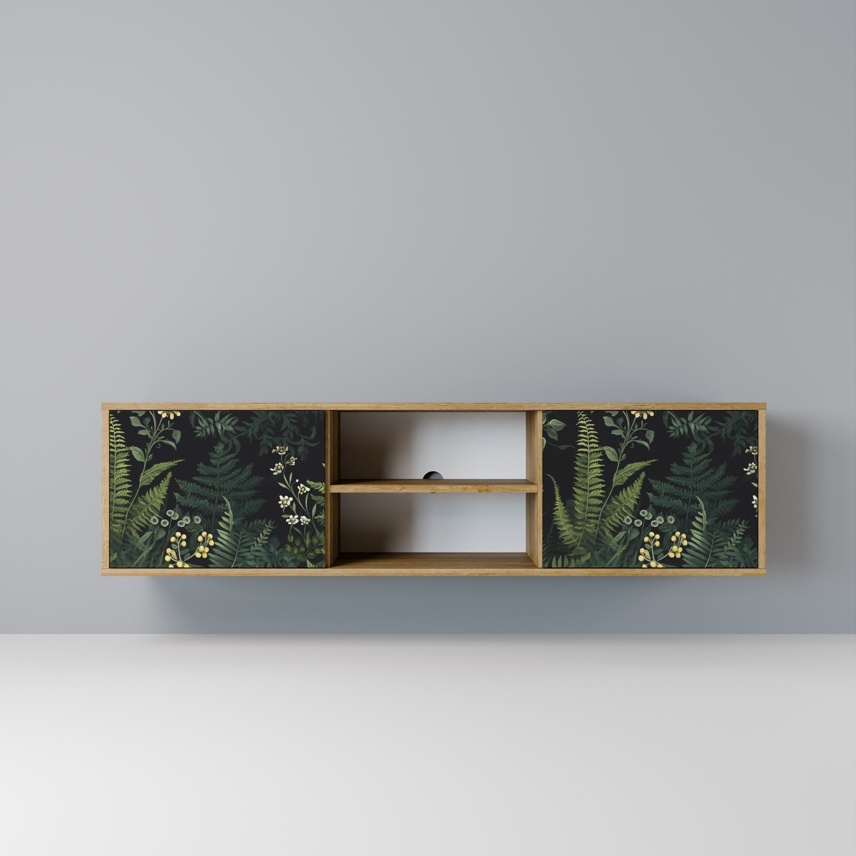 FERN FLOWERS 2-Door TV Stand in Oak Effect