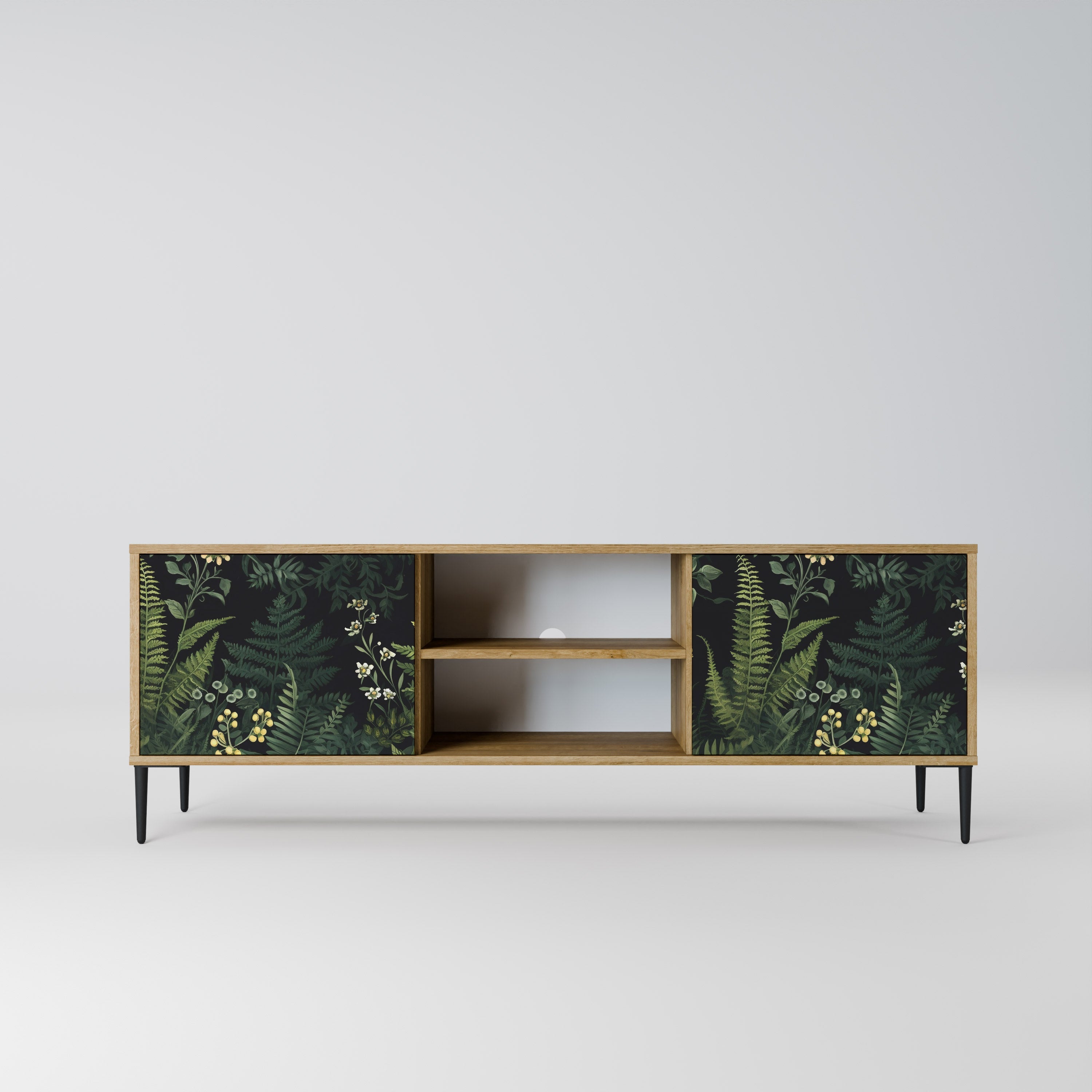 FERN FLOWERS 2-Door TV Stand in Oak Effect
