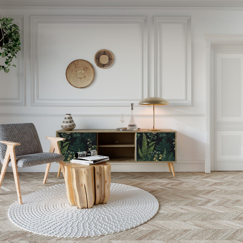 FERN FLOWERS 2-Door TV Stand in Oak Effect