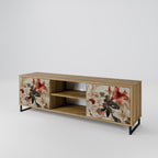 PETAL HARMONY 2-Door TV Stand in Oak Effect