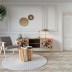 PETAL HARMONY 2-Door TV Stand in Oak Effect