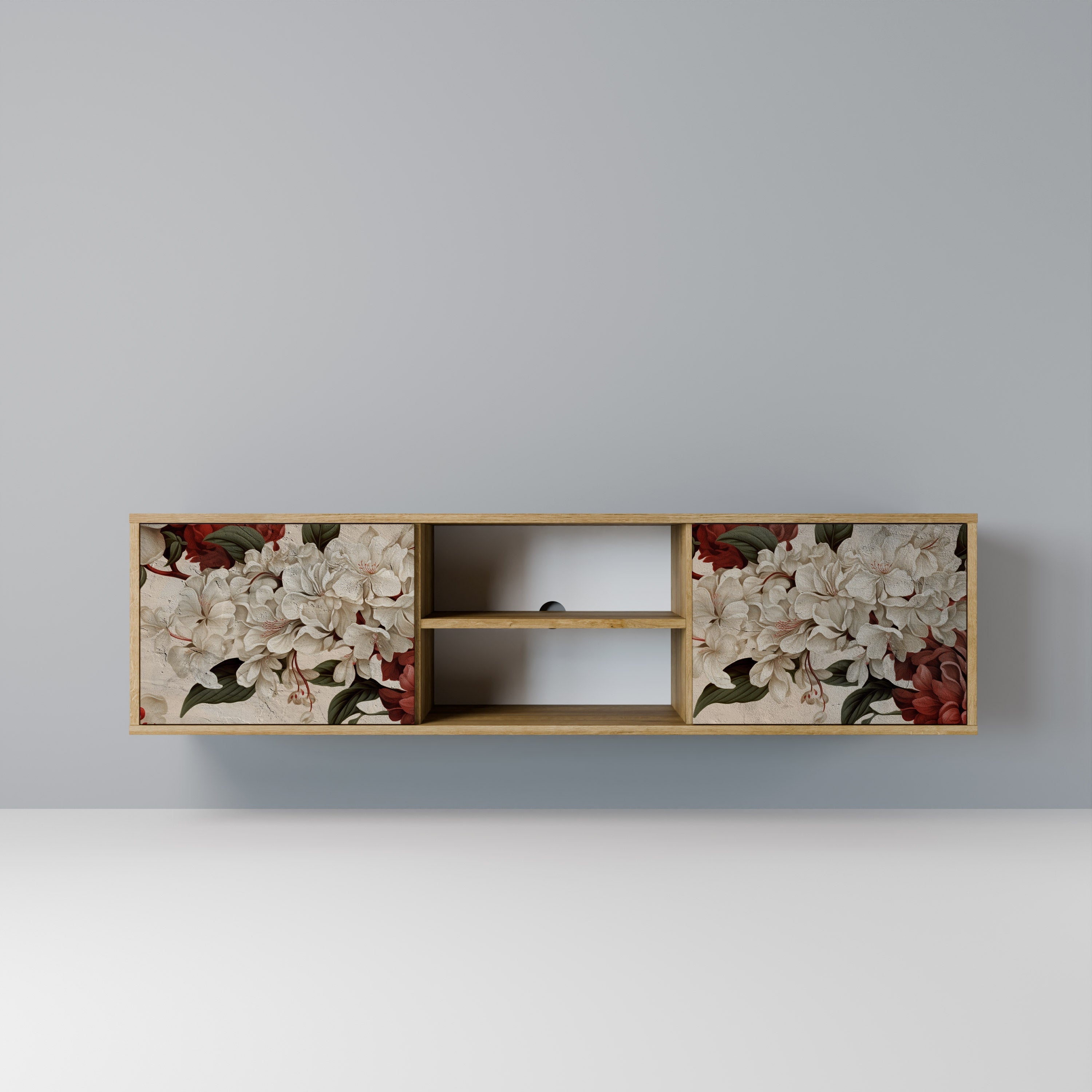 EPHEMERAL DAYS 2-Door TV Stand in Oak Effect