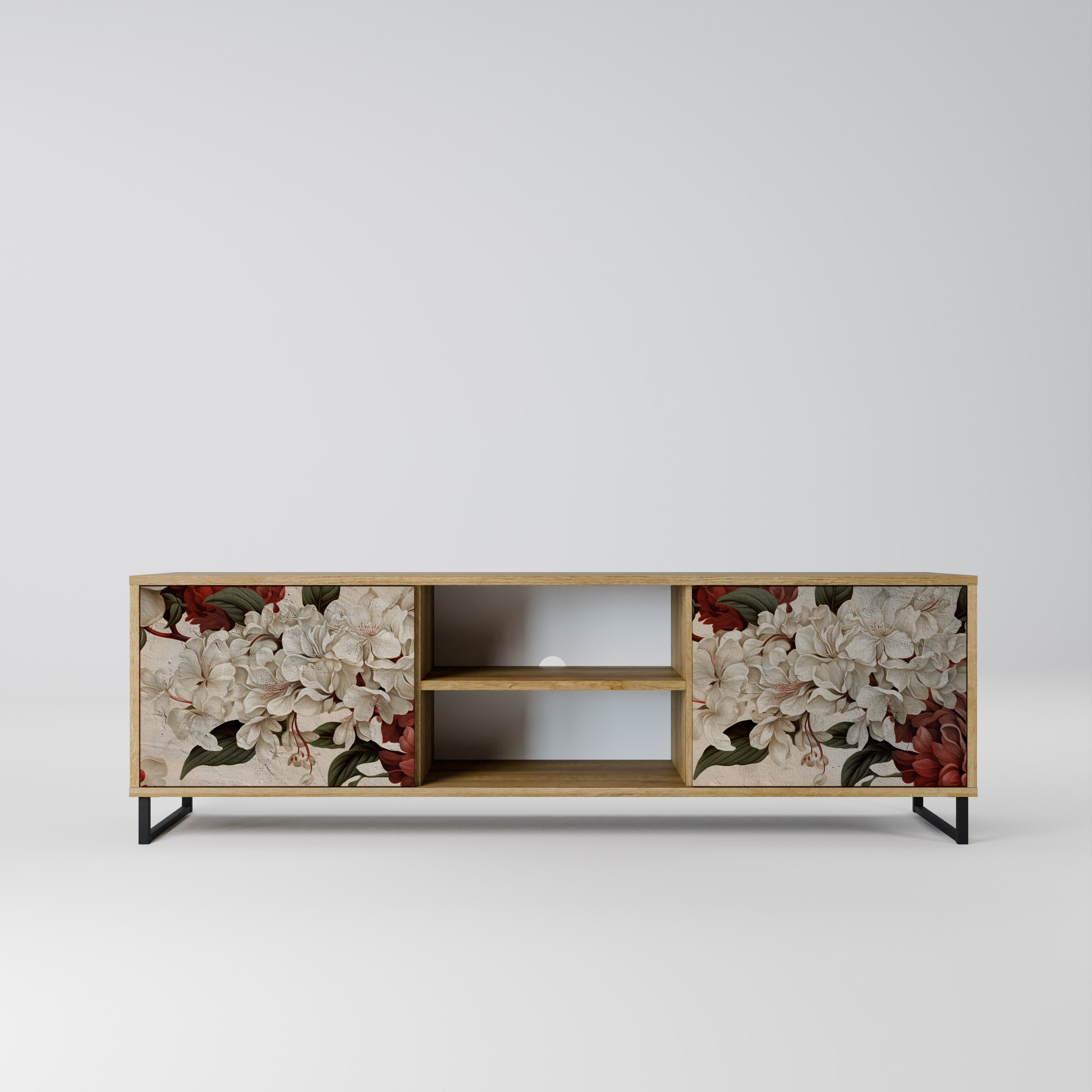 EPHEMERAL DAYS 2-Door TV Stand in Oak Effect