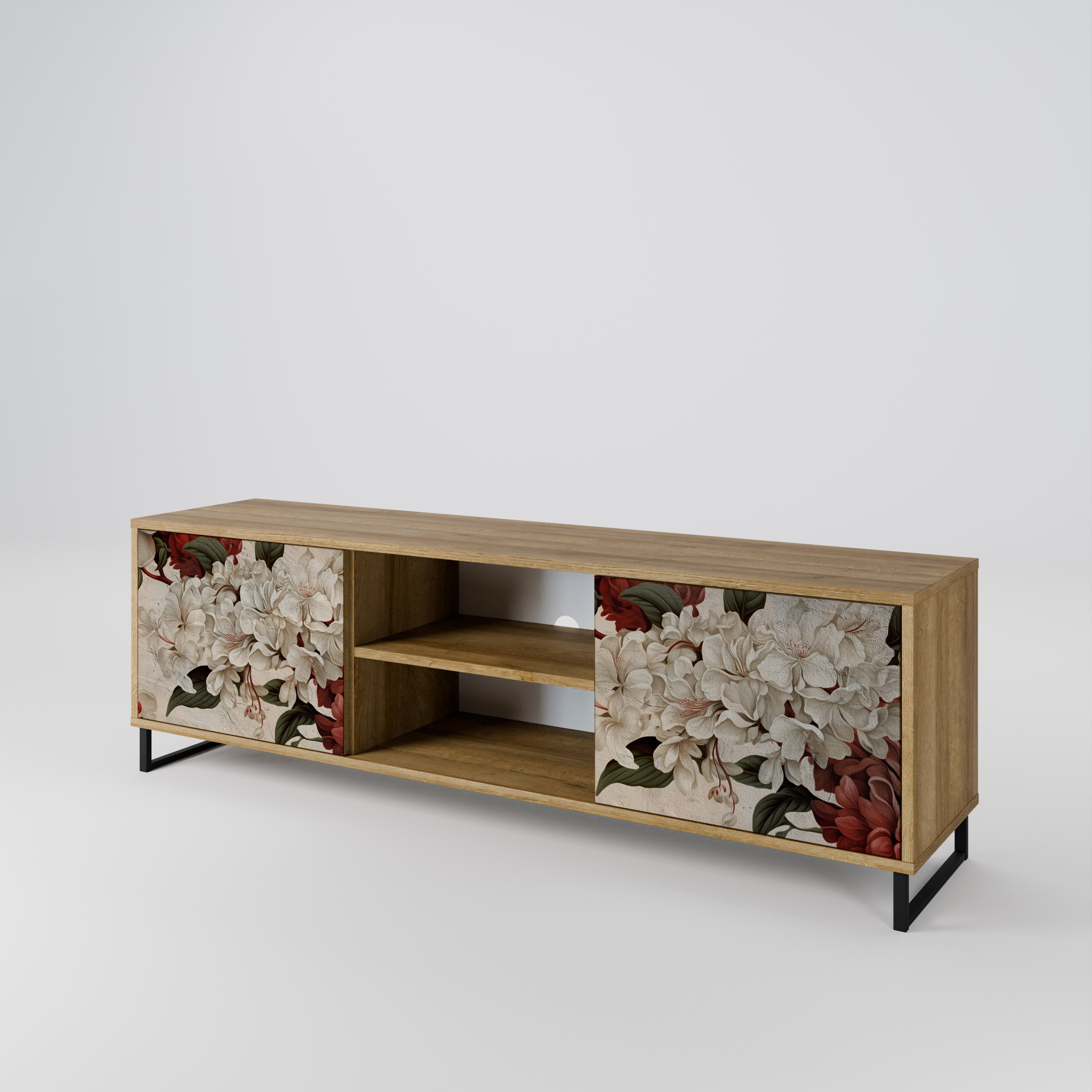 EPHEMERAL DAYS 2-Door TV Stand in Oak Effect