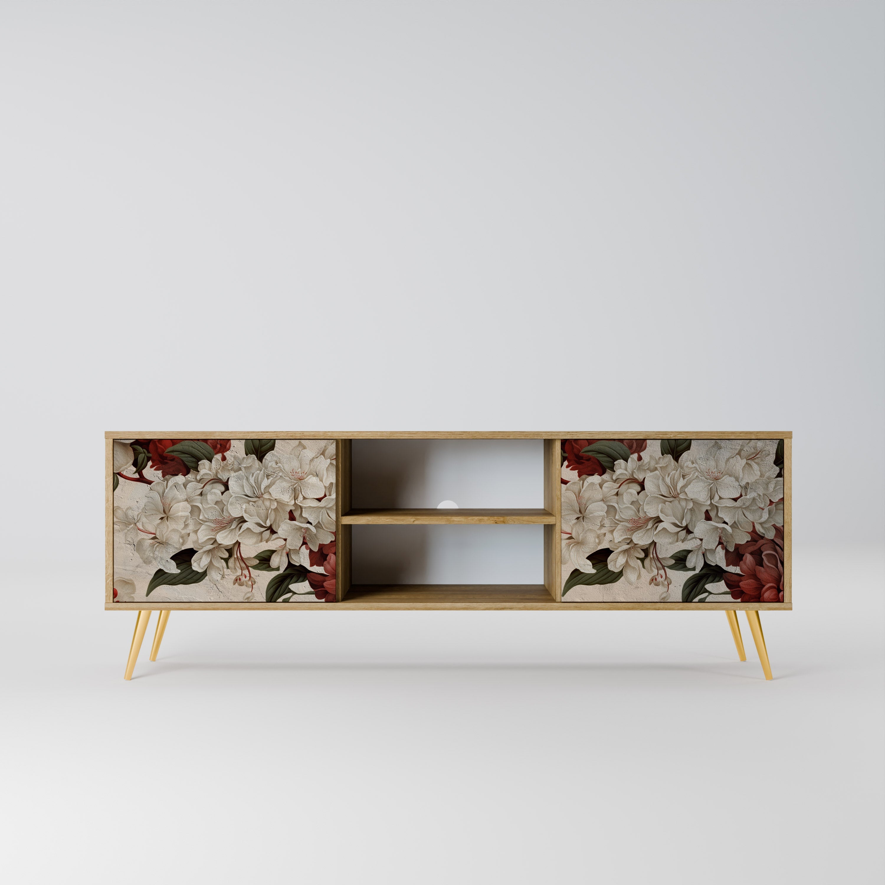EPHEMERAL DAYS 2-Door TV Stand in Oak Effect