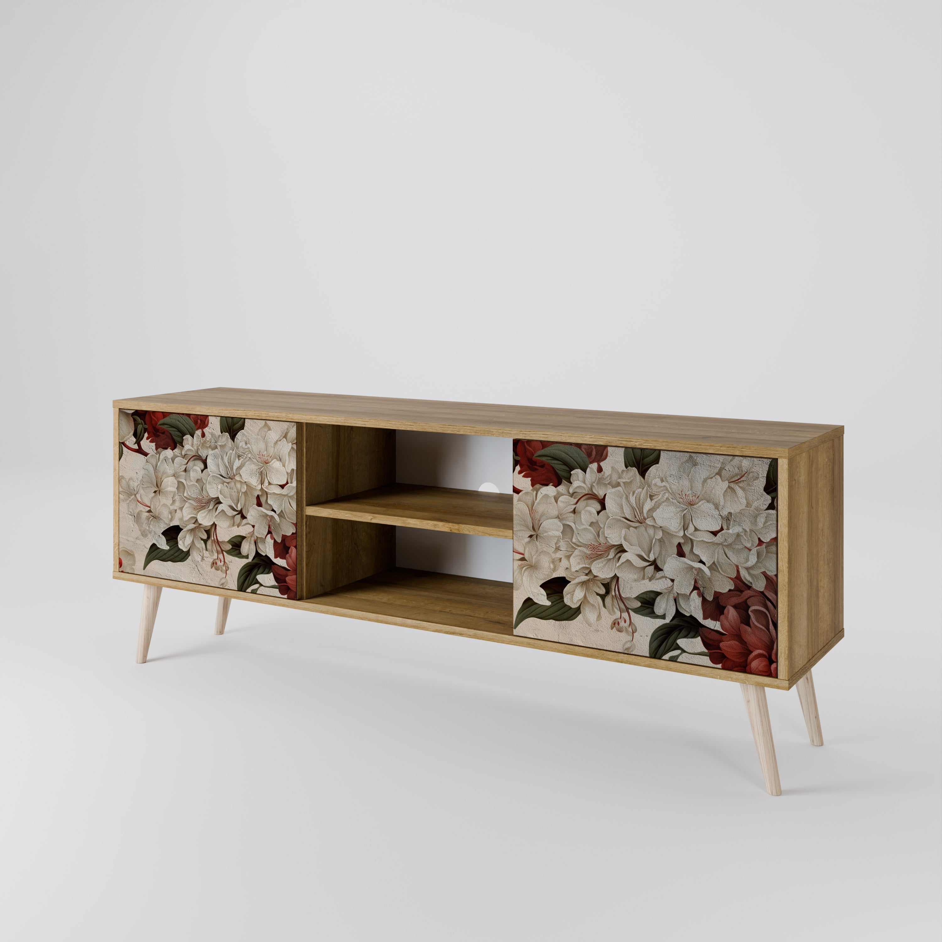 EPHEMERAL DAYS 2-Door TV Stand in Oak Effect