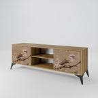 PETAL DISTINGUISH 2-Door TV Stand in Oak Effect