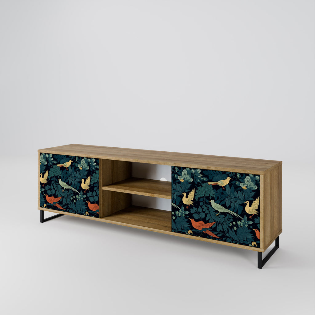 FOWL ORNAMENT 2-Door TV Stand in Oak Effect