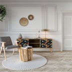 FOWLY DAZE 2-Door TV Stand in Oak Effect