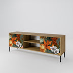 RADIANT FLORA Móvel de TV com 2 Portas em Efeito Carvalho
