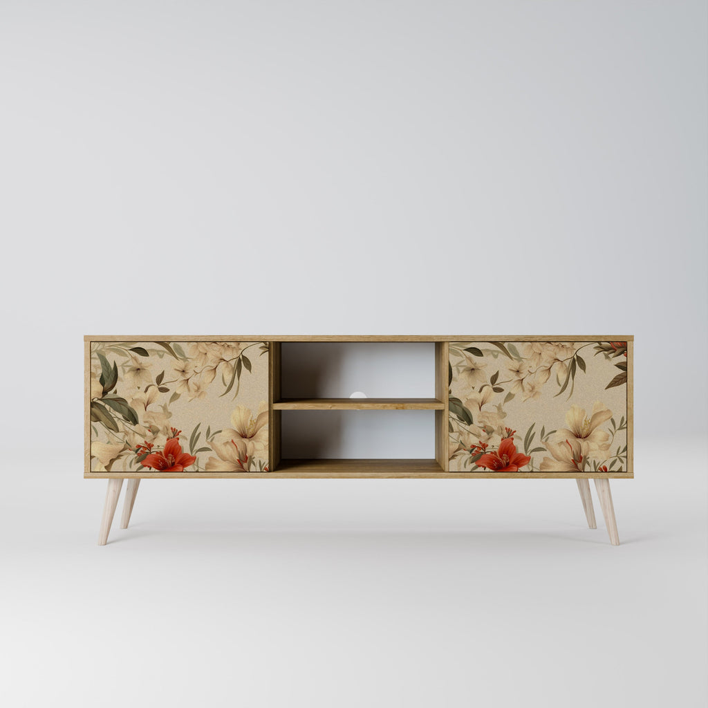 BLOOMING HARMONY 2-Door TV Stand in Oak Effect