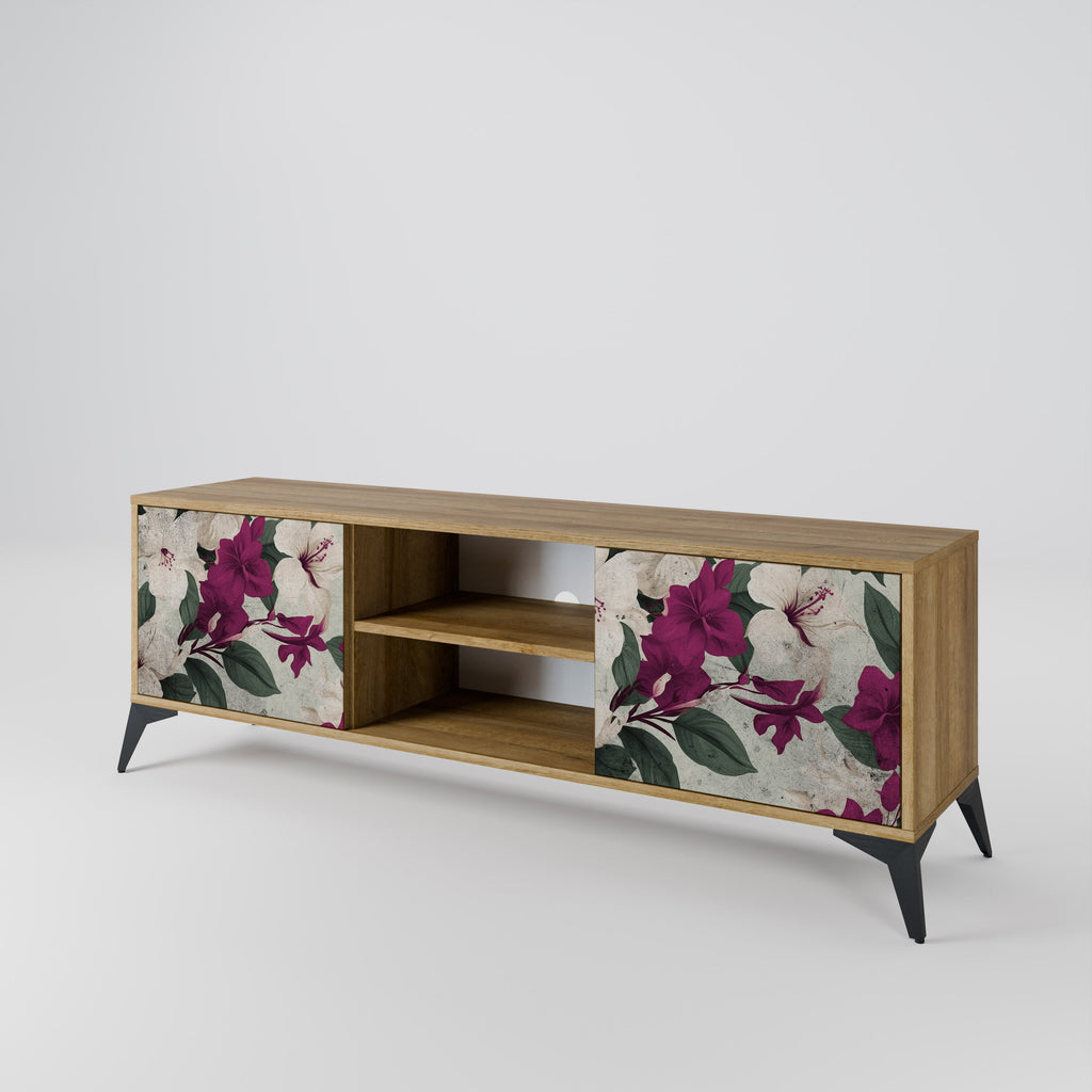 FLOWERET DREAM 2-Door TV Stand in Oak Effect
