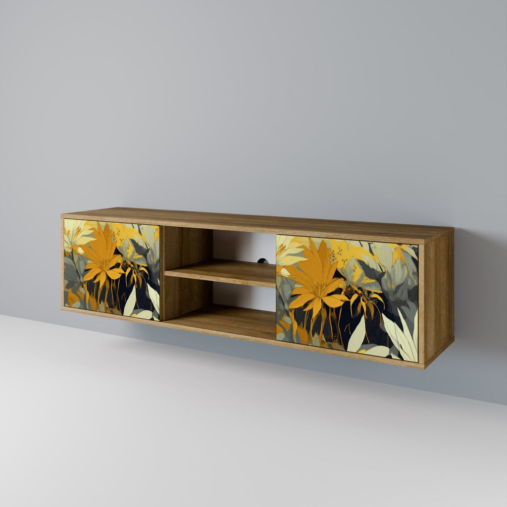 SUNKISSED LILY 2-Door TV Stand in Oak Effect