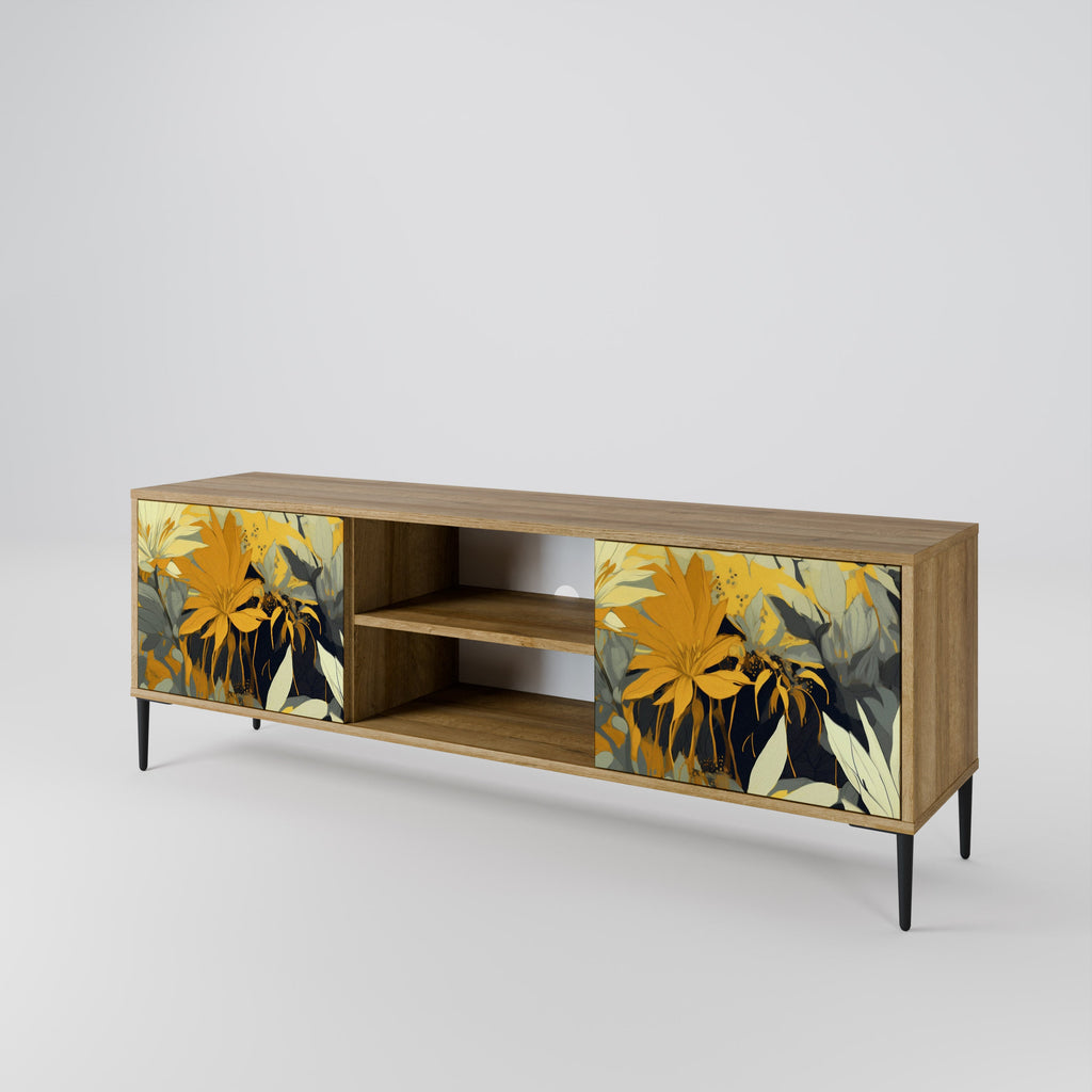 SUNKISSED LILY 2-Door TV Stand in Oak Effect