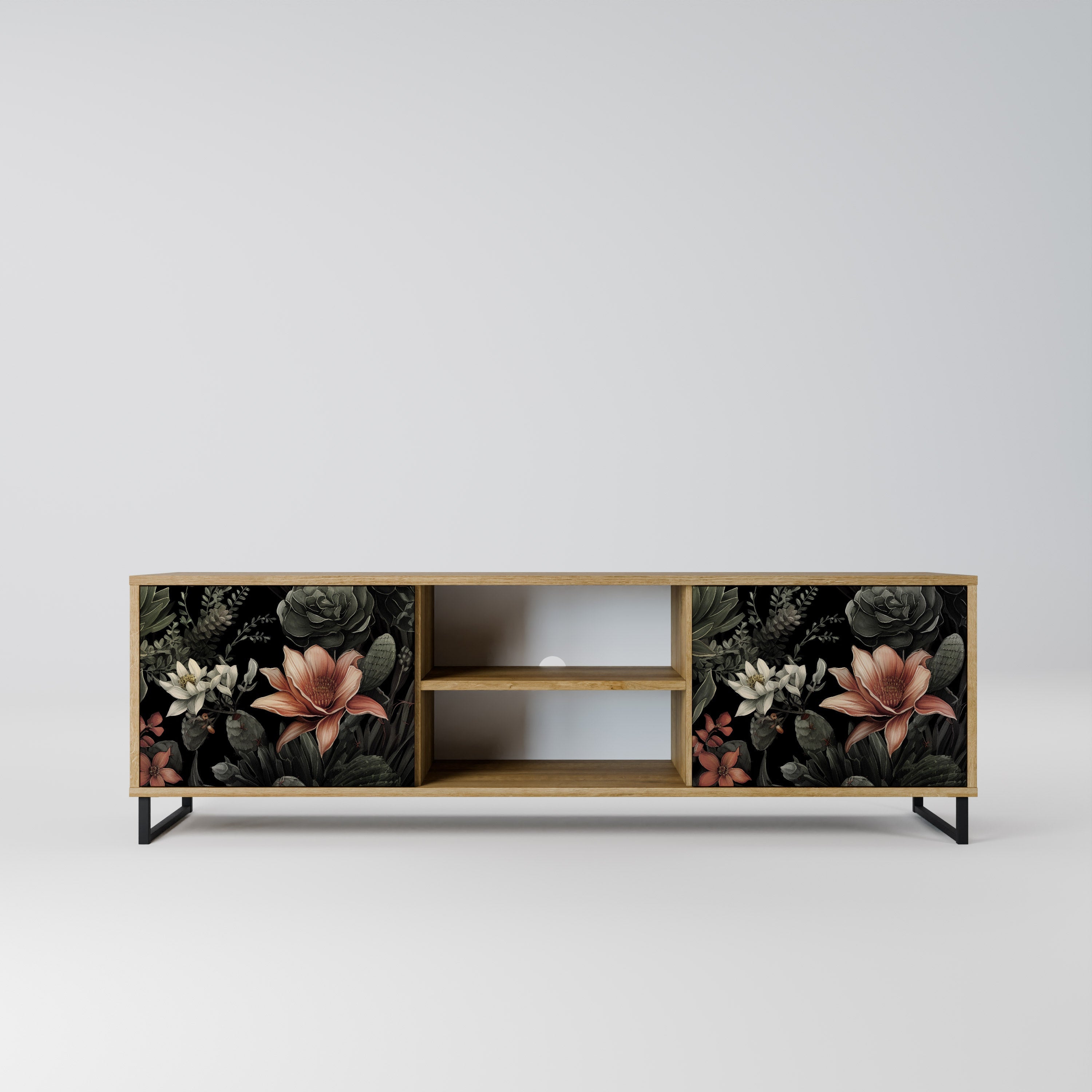 SECRET VERDURE 2-Door TV Stand in Oak Effect