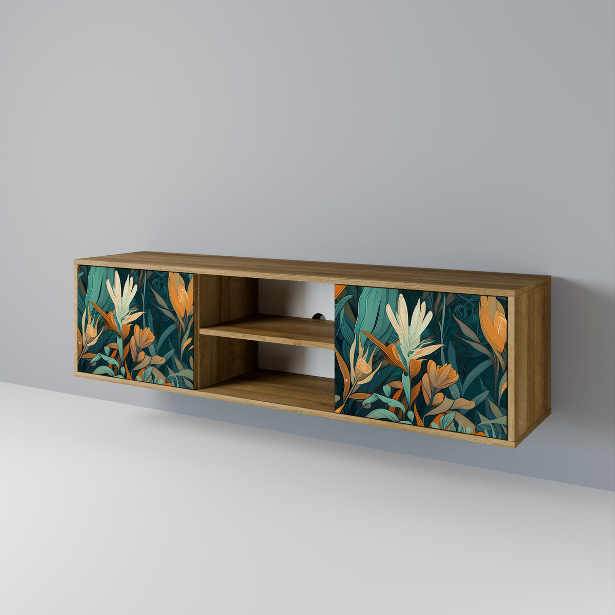 FLORAL SERENITY Móvel de TV de 2 Portas