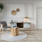 PALM VEIL 2-Door TV Stand in Oak Effect