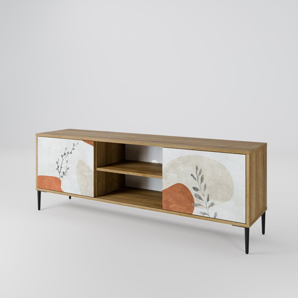 TRANQUIL TWIG 2-Door TV Stand in Oak Effect