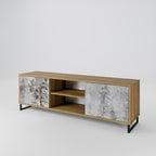 FADE IN THE TREES 2-Door TV Stand in Oak Effect
