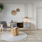 FADE IN THE TREES 2-Door TV Stand in Oak Effect