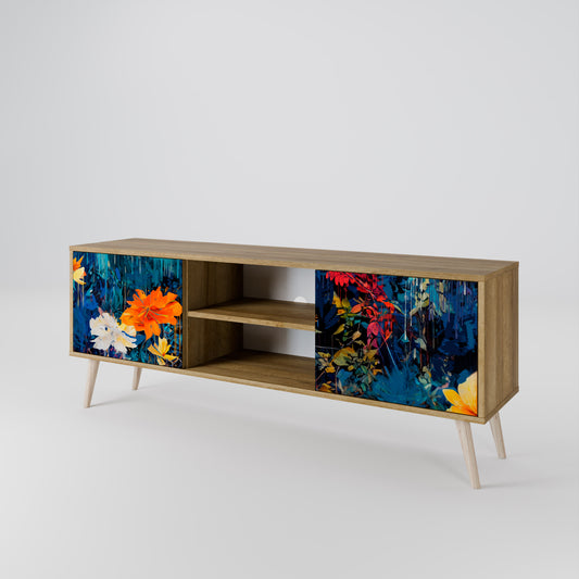 MIDNIGHT BLOSSOM 2-Door TV Cabinet