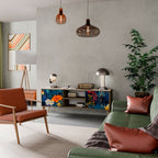 MIDNIGHT BLOSSOM Móvel de TV com 2 Portas em Efeito Carvalho